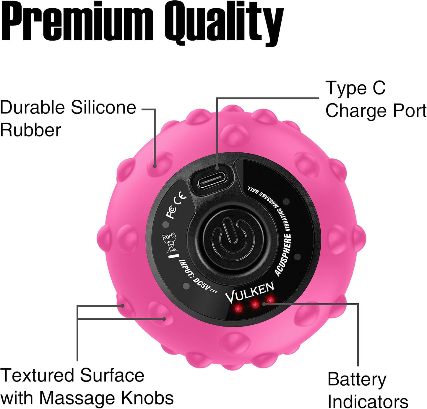 Vibrating Massage Ball for Muscle Recovery with SphereStrap – Target Hard-to-Reach Areas, Hands-Free Back Massage. 4 Speeds High Intensity Trigger Point Massage Ball.