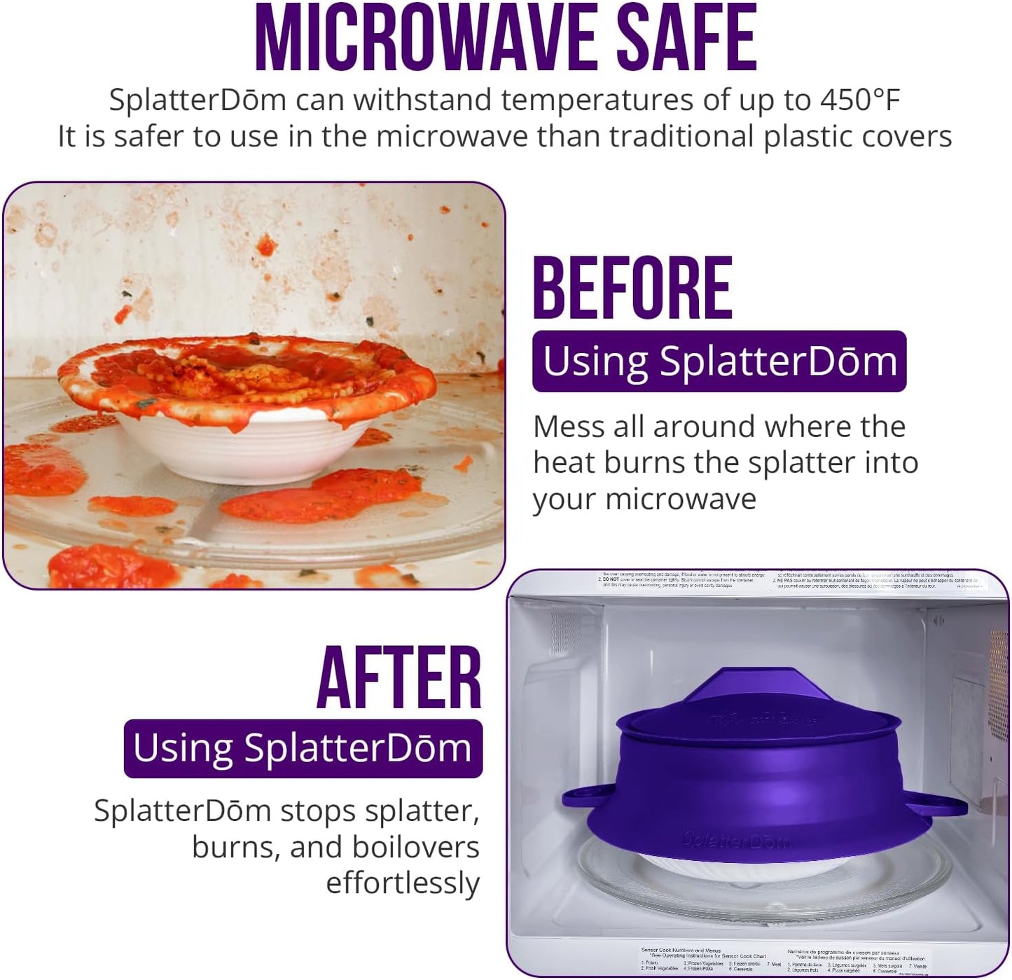 L.I.Q. Silicone Splatter Guard, Durable SplatterDom, Blue Steel, Large | 10 and 12 Inch Pots, 10'' Lid, Food and Oil Splash Guard for Cooking, Easy to Clean and Store, BPA-Free, Microwave Safe