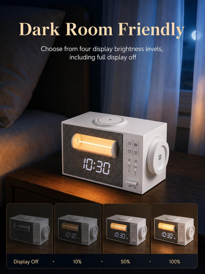 Sunrise Alarm Clock with Sound Machine, Wake Up Light & Wireless Charger