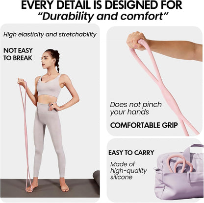 Figure 8 Resistance Band with Handles, for Home Gym,Yoga & Physical Therapy
