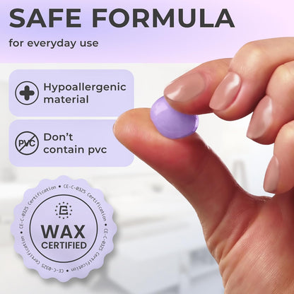 Peace&Quiet PQ Wax Ear Plugs for Sleeping - 50 Silicone Wax Earplugs