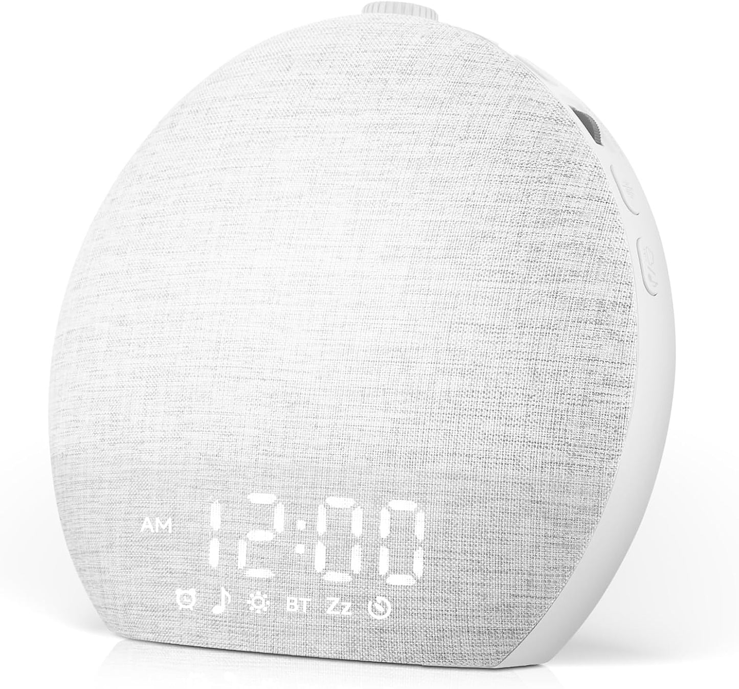 Geuuap Sunrise Alarm Clock White Noise Machine with Bluetooth Speaker,Khaki | 30 Soothing Sounds, 17 Dimmable lights, Simulated Sunrise, Backup Battery Memory, Auto-off Sleep Timer, Screen-Free Design