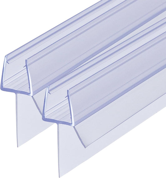2-Pack ShowerDoor Bottom Seal 3/8" x 36" Polycarbonate Frameless Ultra Clear Shower Door Seal Strip for Glass Doors Stop Leaks and Create a Water Barrier Replacement Shower Cubicle