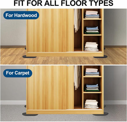Reusable Large Furniture Movers Sliders for Carpet and Hardwood Floors-8 Pack 9-1/2" Oval Moving Pads Protector for Heavy Duty Sofa Bed Table Desk,Quickly and Easily Move Any Item, Beige