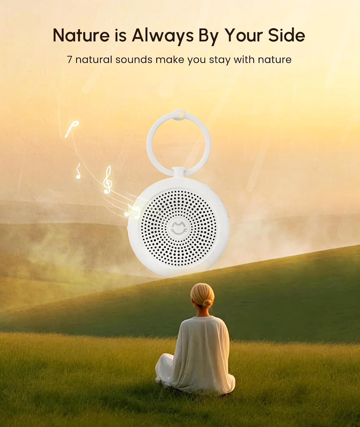 Portable White Noise Machine for Sleeping, 29 Soothing Non-looping Sounds for Adults & Kids, 50h Babies Sleeping Sounds Machine, Timer, Memory Function, Traveling, for Relax-2026 Updated Version