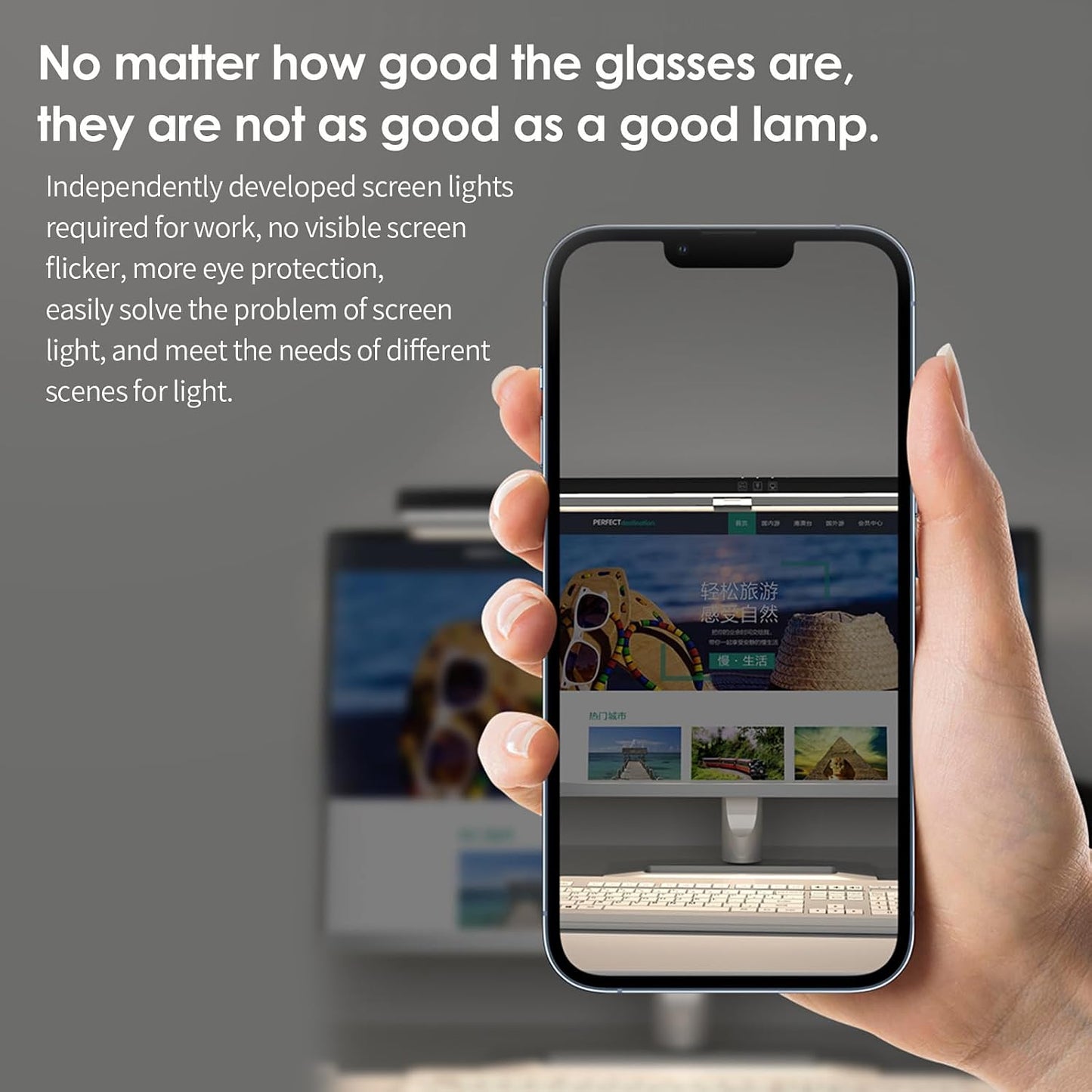 BY-J [2025 Upgraded Version Eye Protection Study Desk Lamp Student Desk Bedside Dressing Table Magnetic Wall-Mounted 42cm Long Cool Light Rechargeable Student Dormitory Children's Reading Light