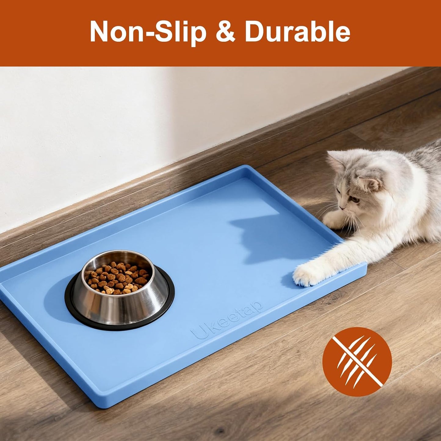 34" x 22" Extra Thick Silicone Mat Waterproof with Raised Edge, | Under Sink Mat for Kitchen & Bathroom, Kitchen Cabinet Liner, Multi-Purpose for Storage & Protection