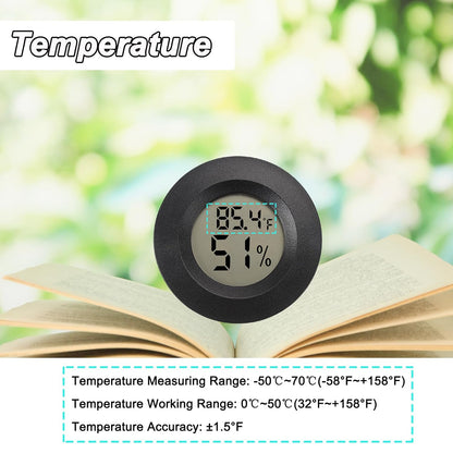 Hygrometer Thermometer Digital Humidity Meter 2 Pack | Mini Size,℉/℃ Conversion Indoor/Outdoor Humidity Monitor Reptile Thermometer For Greenhouse Garden Cellar