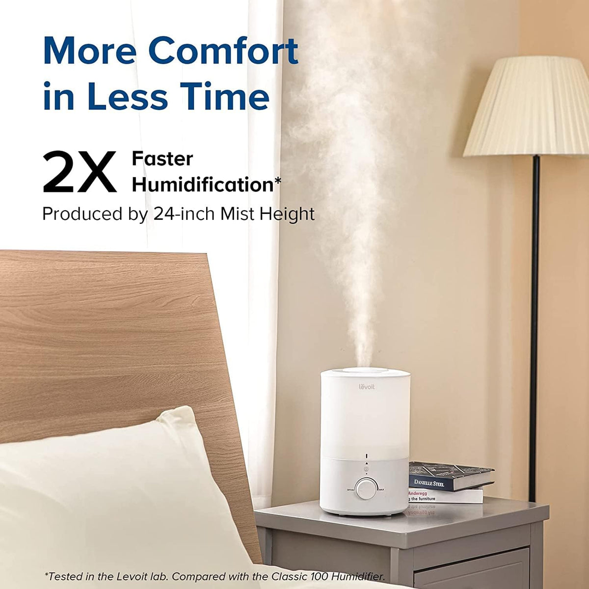 Levoit Top Fill Humidifiers for Bedroom, 2.5L Tank for Large Room, 25dB
