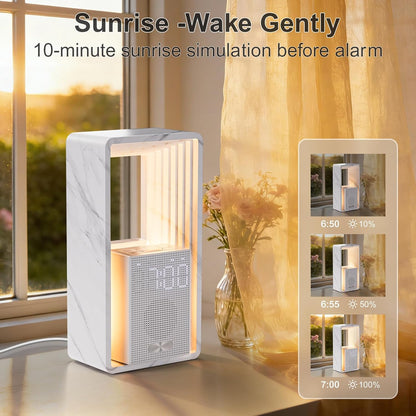 Hensam Sunrise Alarm Clock with 20 White Noise & Night Light for Bedroom