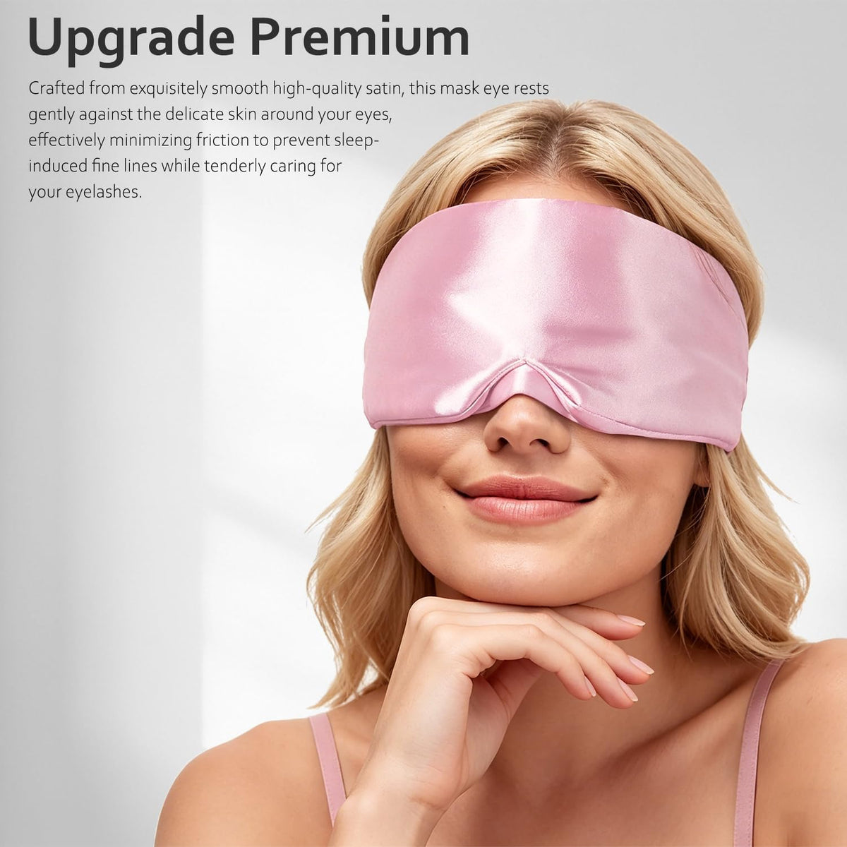 Soft Sleep Mask, Blackout Eye Mask for Side Sleepers for Women Men