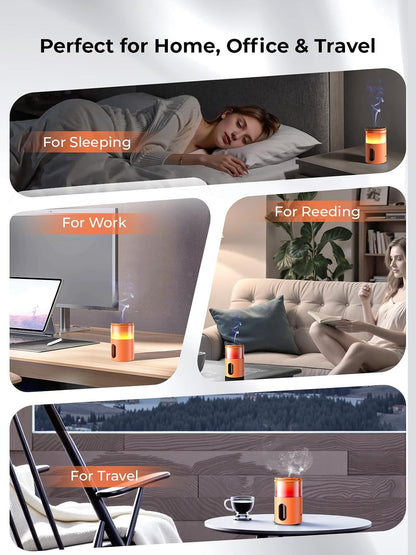 Waterless Essential Oil Diffuser: 𝟗-𝐂𝐨𝐥𝐨𝐫 𝐋𝐄𝐃 for Home