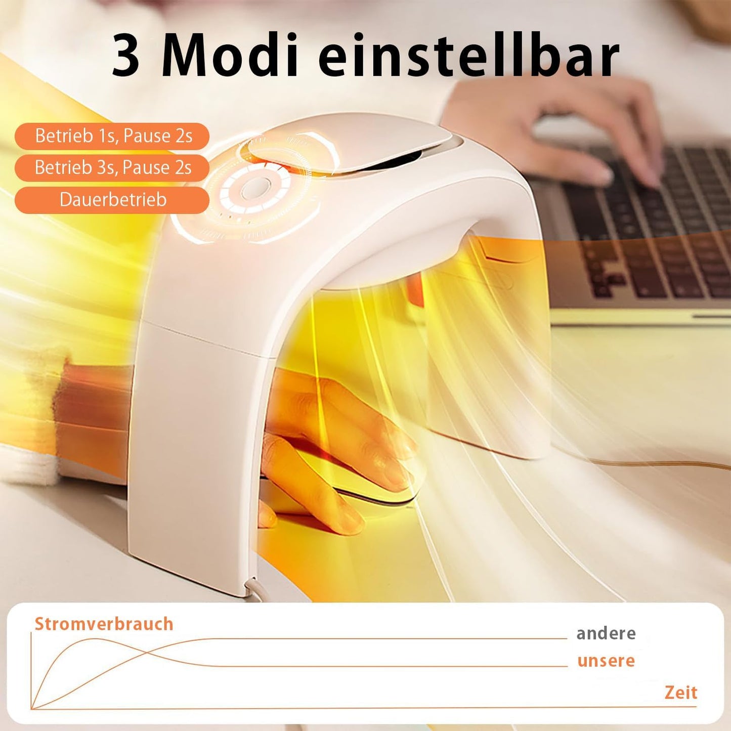 Space Heaters for Indoor Use,Desk Hand Warmer Ceramic Energy Efficient Heater with Thermostat,Personal Electric Desk Hand Heater,Heated Mouse Pad Hand Warmer for Office Women Men Gifts,Black