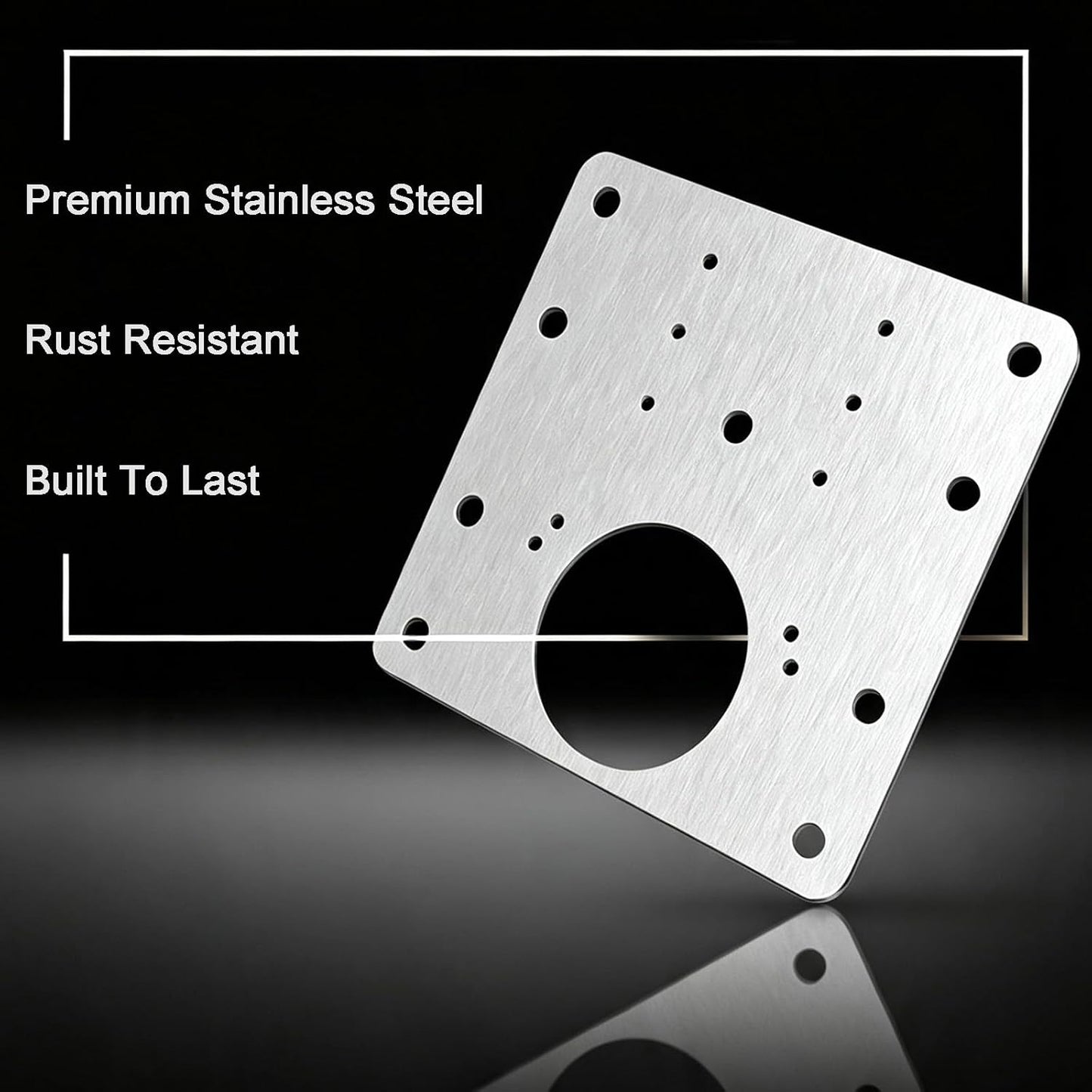 12 Pack Cabinet Hinge Repair Plate Kit, Stainless Steel Cabinet Door Repair Plates with Screws, Fix Loose Hinges & Stripped Screw Holes, Heavy Duty Hinge Reinforcement Brackets for Kitchen Cabinets