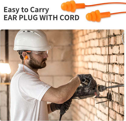 Silicone Earplugs for Swimming, Sleeping, Snoring, Work, Concerts - Noise Cancelling, Reusable Ear Protection, 8 Pairs