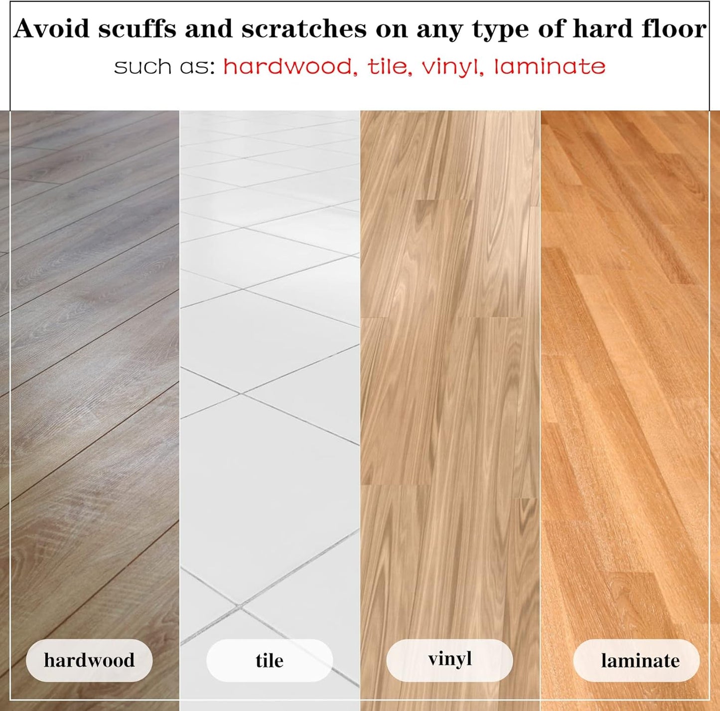 Upgraded Felt Furniture Sliders for Hardwood Floors - 8 PCS 4" | Patented Groove Design, Furniture Movers Sliders, Easily and Safely Move Any Item, Floor Protection