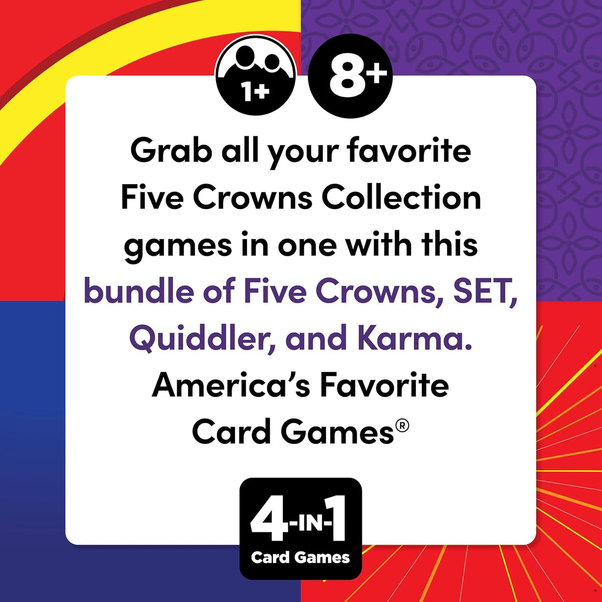 Five Crowns Rummy Style Card Game for Kids and Adults, Family Game Night