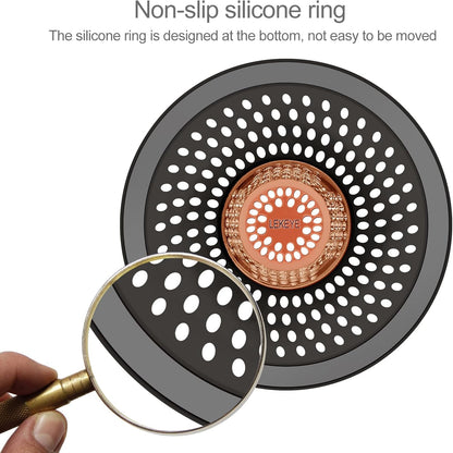 LEKEYE Drain Hair Catcher/Bathtub Shower Drain Hair Trap/Strainer Stainless Steel Drain Protector(Patented Product) | Stainless Steel