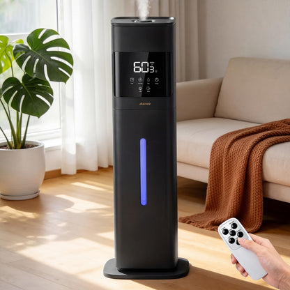 Humidifier Large Room, 2.1Gal/8L Cool Mist Humidifiers for Bedroom 500 sq ft, Humidifiers for Home with Essential Oil Diffuser, Top Fill Quiet Humidifier for Baby Nursery Office Plants, Black
