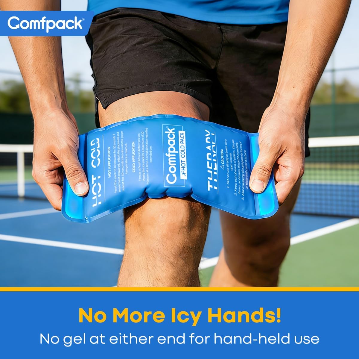 Comfpack Soft Ice Packs for Injuries Reusable, Double Side Hot Cold Therapy