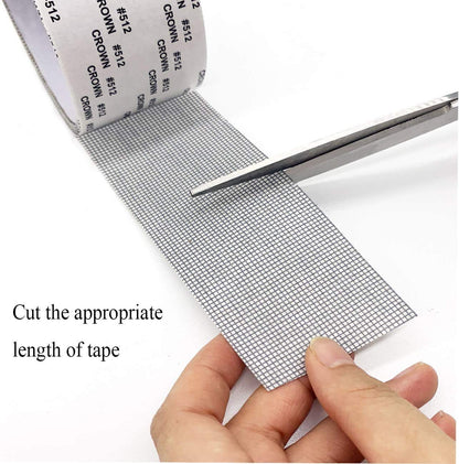 ACEBON Window Screen Repair Kit - 2"x80' Tape for Tears & Holes, Strong Adhesive Black Fiberglass Mesh