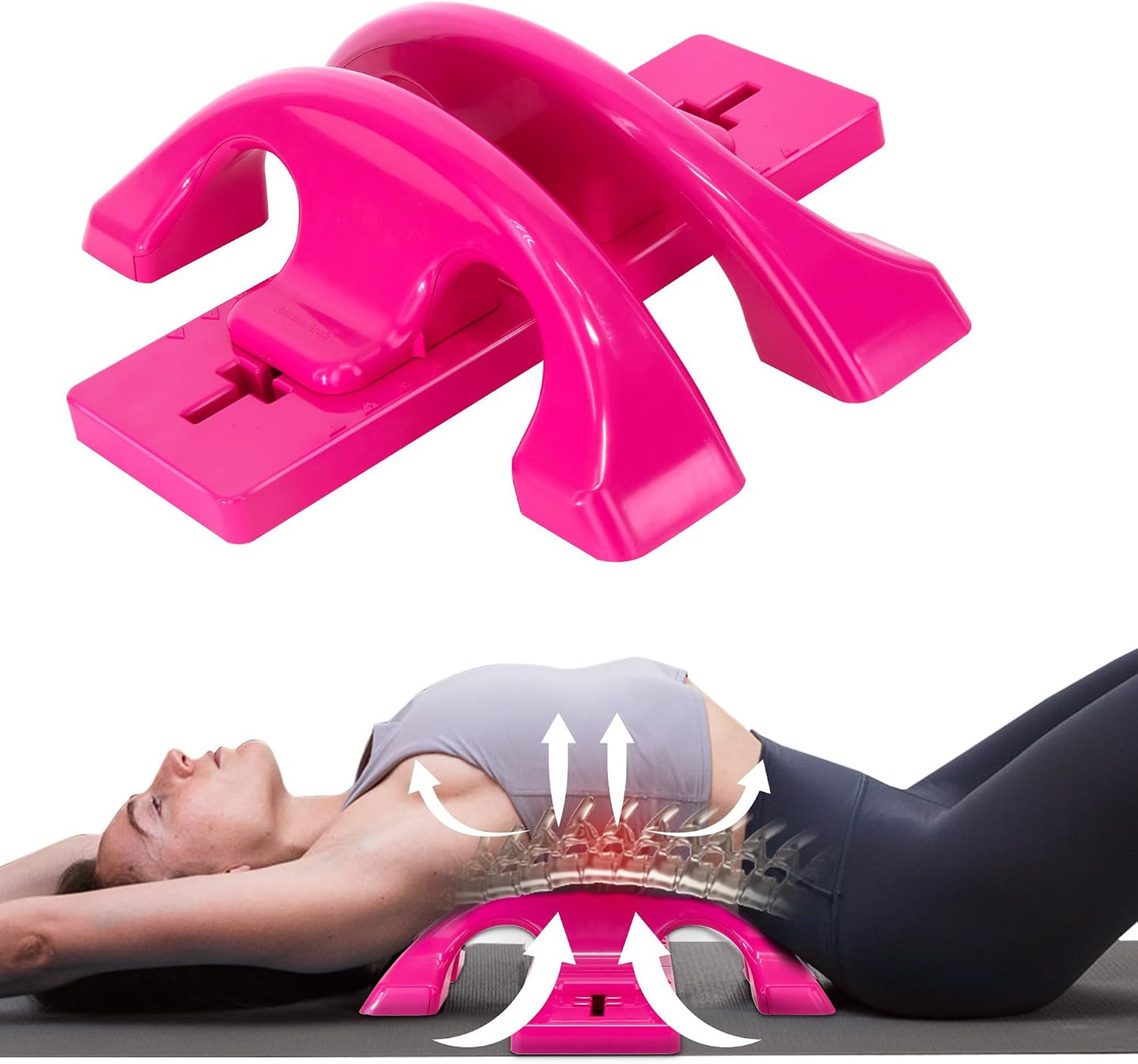 Arch Back Stretcher, Psoas Muscle Release Tool, Carbon Black | Fully Adjustable, Thrival App Compatible, Trigger Point Relief