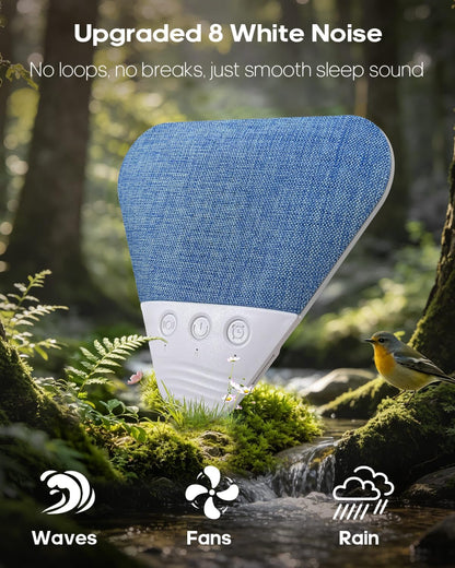 LENRUE Under Pillow Speaker for Sleeping, All New White Noise Bluetooth Pillow Speakers Under Pillow, Auto-Off Timer, Bluetooth 6.0, TF Slot, USB C Powered for Side Sleeper