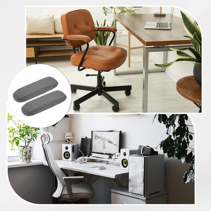 uxcell Chair Armrest Slipcovers Covers, 32 x 8cm Polyester Removable Seat Hand Rest Protector for Office Chairs Desk Chair(Dark Gray)