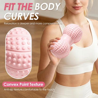 Peanut Massage Ball for Myofascial Release & Plantar Fasciitis Pain Relief | Hard lacrosse ball for deep tissue, yoga, acupoint pressure, trigger point and muscle relaxer therapy