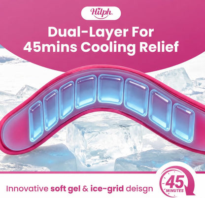 Hilph Neck Ice Pack Wrap for Tonsillectomy, 45-Minute Long-Lasting Cold | Upgraded Ice Grid Gel Design, Reusable Flexible Ice Pack for Neck Throat Cervical Thyroid Pain, Surgery Recovery, Hot Flash