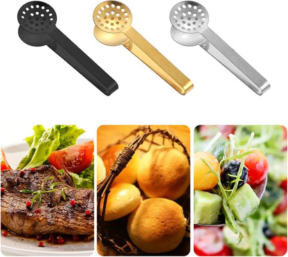 2Pieces Rusts Resistant Teas Bag Squeezer Clip Steel Strainer Tongs Tool For Home And Use