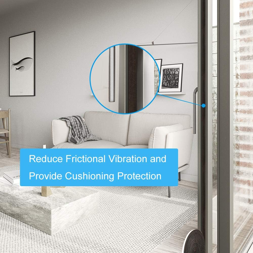 2 Rolls Foam Seal Tape for Door Window Insulation, Soundproof and Shockproof Foam Adhensive Strip, 3/8" Wx3/16 T Single Sided Foam Tape, Cold Air and Draft Closed Cell Seal Strip,Total 32FT