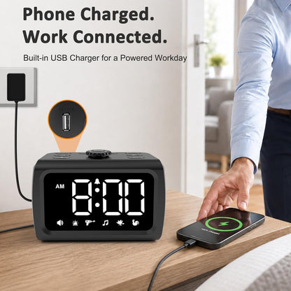 Peakeep Super Loud Alarm Clock for Heavy Sleepers Adults Teens, Big Numbers