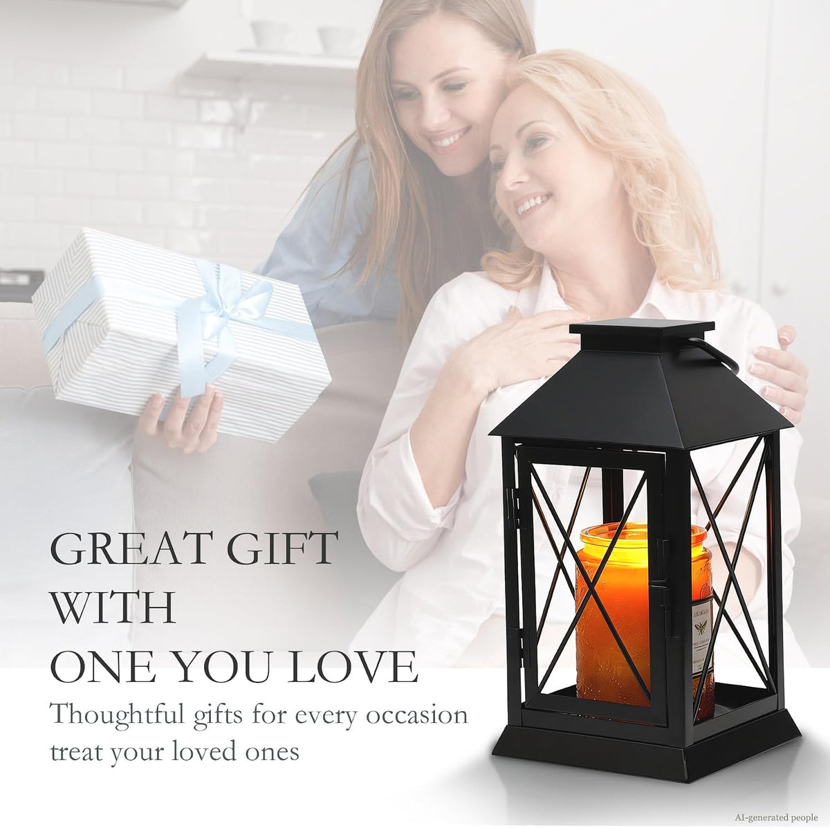 Candle Warmer Lamp with Timer, Farmhouse Rustic Lantern