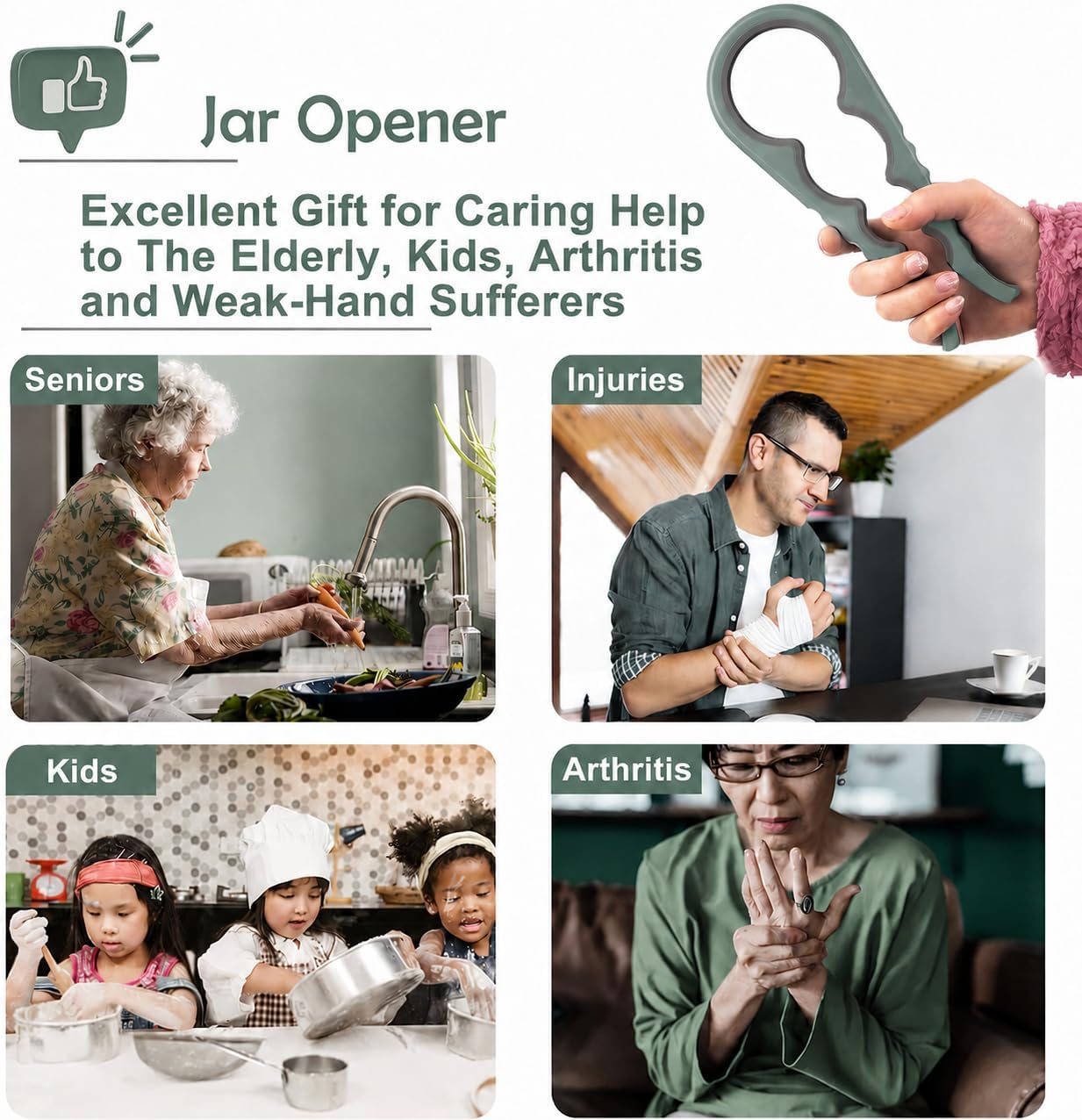 5-in-1 Non-Slip Opener Set, Can, Bottle & Wine Opener | Leverage design for easy open Comfortable grip handle Rust-proof steel Multi-purpose kitchen tool Compact storage