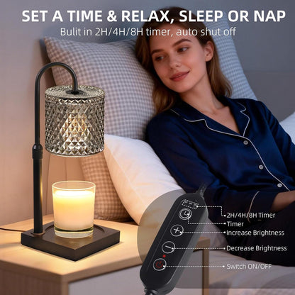 Candle Warmer Lamp with Timer Dimmer, Home Decor for Women Birthday
