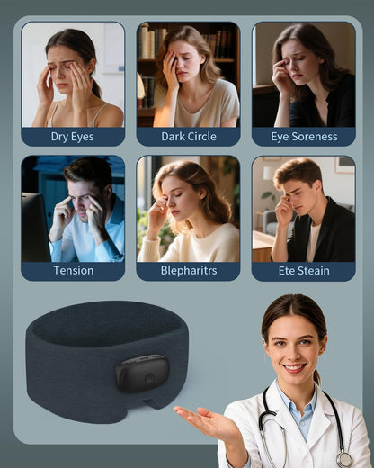 Heated Bluetooth Eye Mask for Sleep, Dry Eyes & Relaxation