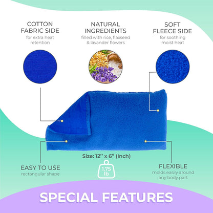 My Heating Pad Microwave Heating Pad - Moist Microwavable Heating Pads for Joints and Muscles Relief - Microwave Hot Pack Heat Pad for Cramps - Chilled or Heated Pad Therapy - Purple Unscented