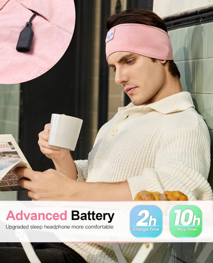Perytong 2 Pack Sleep Headphones, Sleeping Headphones | Bluetooth Headband with Ultra-Thin HD Stereo Speaker, Wireless Headphone for Sports, Insomnia, Yoga, Air Travel, Meditation