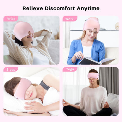 my novel things Migraine Relief Cap, Ice Headache Relief Mask Cold Cap Set