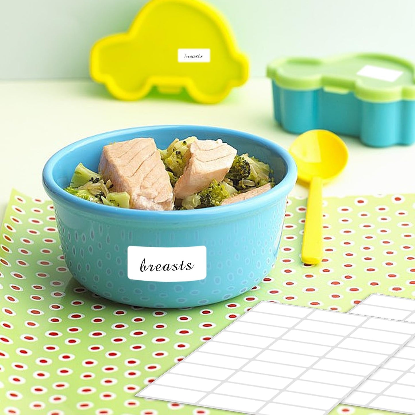 2×3 Inch Removable Blank Freezer Labels,Water/Oil/Tear Resistant/Ink Won't Smudge No Residue (120pcs,1 Bag)