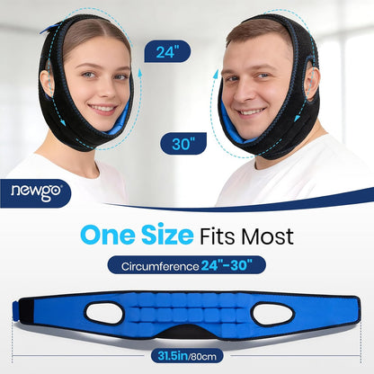 NEWGO Wisdom Teeth Ice Pack Head Wrap for Face Oral Surgery, FSA Eligible | Face Ice Pack with 4 Hot Cold Gel Pack for TMJ, Tooth Extraction, Tonsillectomy Recovery
