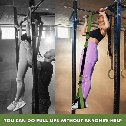 HPYGN Two Foots Pull Up Assistance Bands, Heavy Duty Resistance Band for Pull Up Bar, Adjustable Weight/Size with Fabric Feet/Knee Rest, Bands for Pull Up Assist for Strength Training, Pull Up