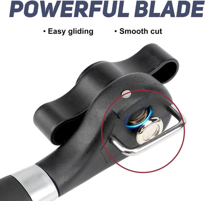 Side Cut Can Opener, Smooth Edge Manual Can Opener, Black