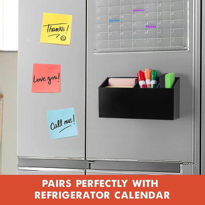 Magnetic Dry Erase Marker Holder for Whiteboard, Fridge, Classroom | Acrylic Magnet Pen Holder for Office, Refrigerator, Whiteboard Maker Holder for Teacher, Locker Organizer Accessories(Clear)