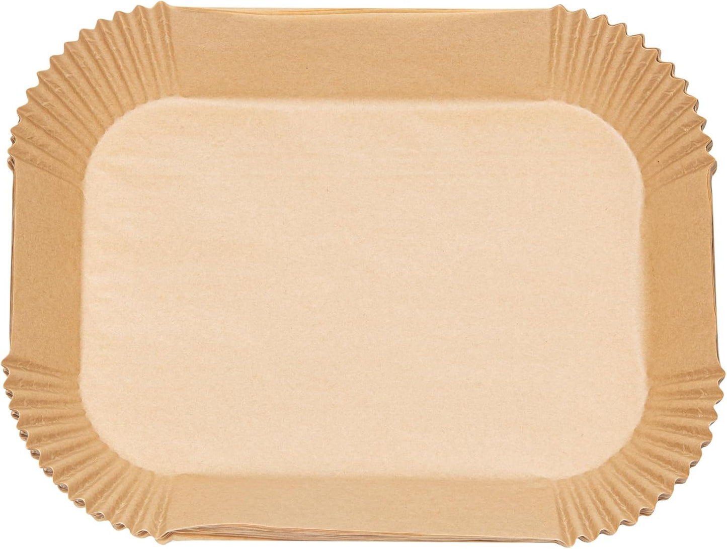 Restaurantware-Pastry Tek 8.1 x 5.5 x 1.8 Inch Air Fryer Liners, 100 Rectangle Air Fryer Baskets - No-Stick Silicone Coating, Unbleached, Food-Grade Paper Liners, For Steamer, Microwave, Oven