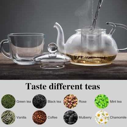 2 Pack Tea Infusers For Loose Tea, 304 Stainless Steel, 2 Inch | Fine Mesh Filter, Threaded Lid, Chain Hook, Drip Trays, Fits Most Mugs And Teapots, Dishwasher Safe