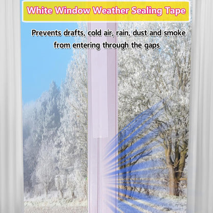 WENSSKKU White Window Weather Sealing Tape, Waterproof Window AC Air Conditioner Sealing Tape Can Keep Out Drafts Cold Air Rain Dust Smog(2IN X 99FT)