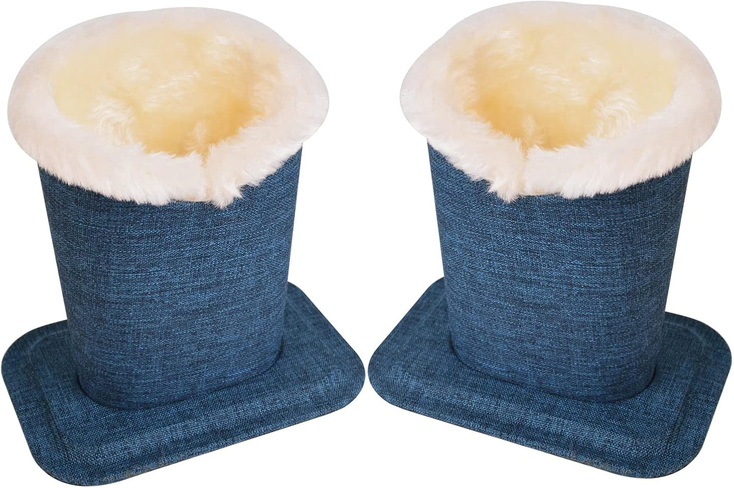 Baitaihem Pack of 2 Plush Lined Eyeglasses Holder Stand Protective Glasses Case For Desks Or Nightstands