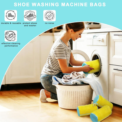 2PCS Shoe Washing Machine Bag With Zipper,Heavy Duty Shoe Washing Bag,Grey | sneaker washing machine bag,sneaker bag for washing machine,laundry shoe bag for washing machine,tennis shoes washing bag